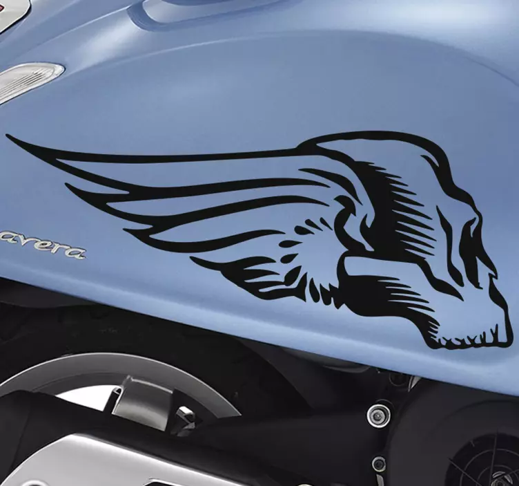 Winged Skull for Motorcycle Vehicle Sticker - TenStickers