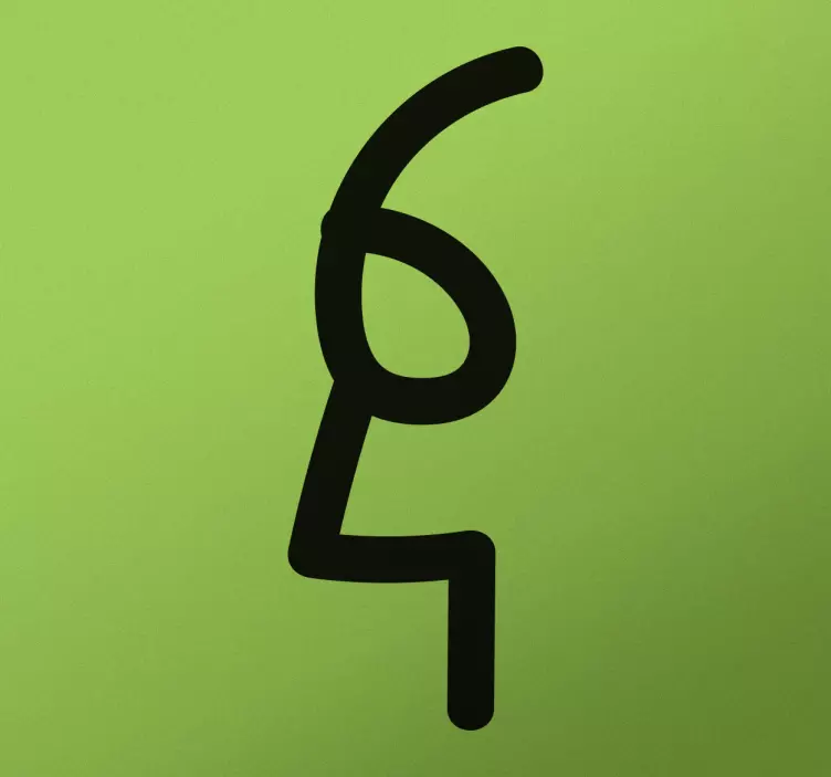 With a six and a four wall sticker - TenStickers