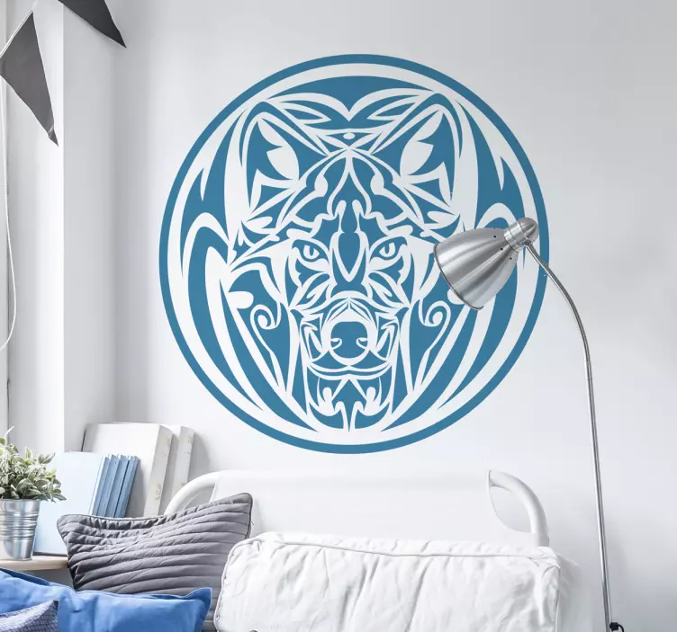 Wolf Tribal Wild Animal Decal - TenStickers