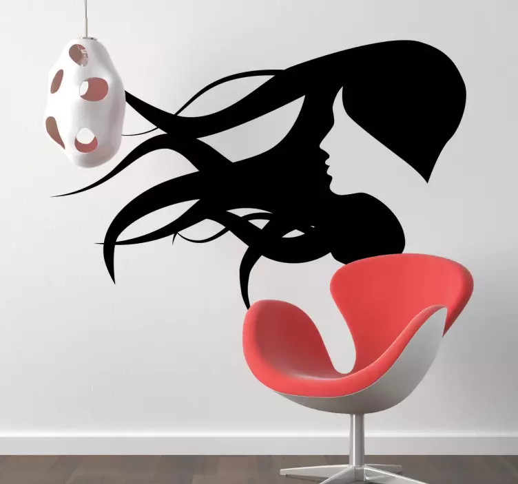 Woman In The Wind Sticker - TenStickers