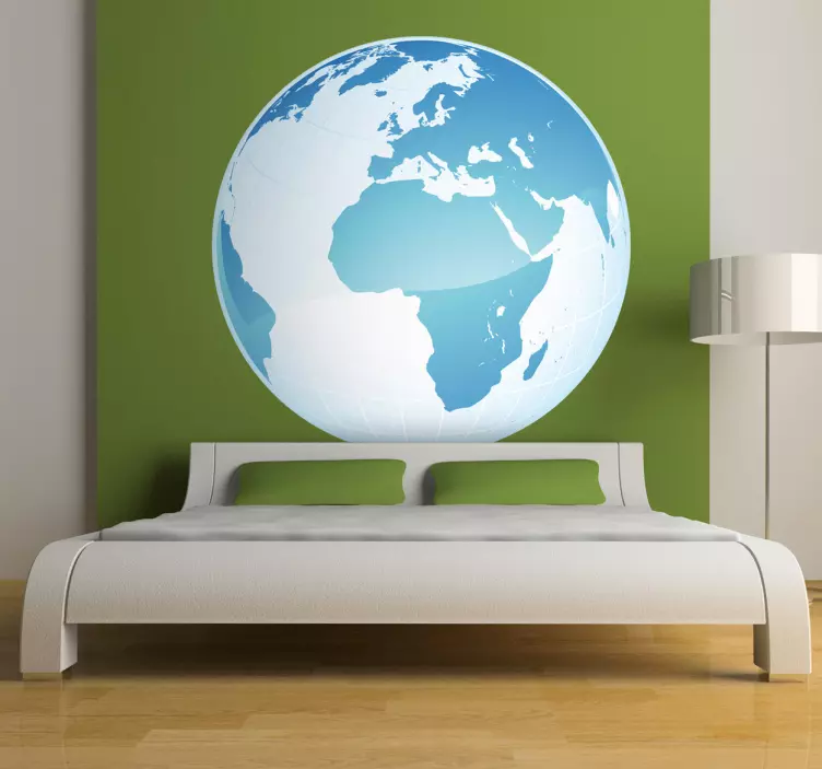 World map of Africa and Europe sticker - TenStickers