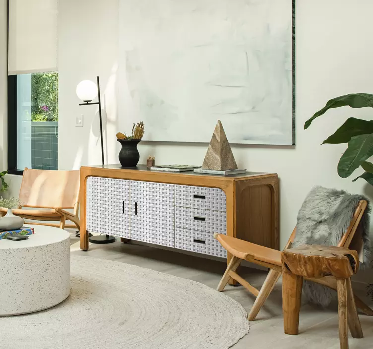 Woven texture pattern furniture sticker - TenStickers