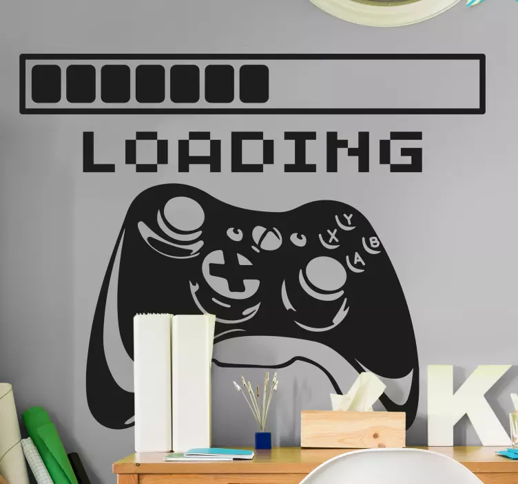 Xbox controller loading video gaming wall sticker - TenStickers