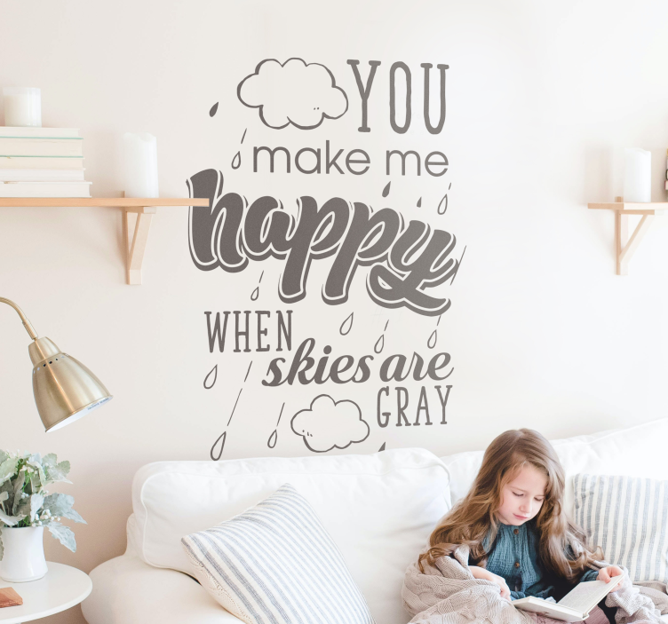 You are my Sunshine Lyric Text Sticker - TenStickers
