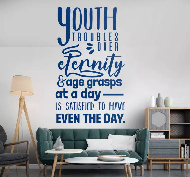 Youth troubles Dame Mary Gilmore sticker quotes - TenStickers