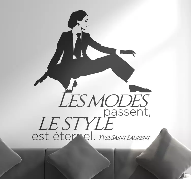 Yves Saint Laurent FR quote sticker - TenStickers
