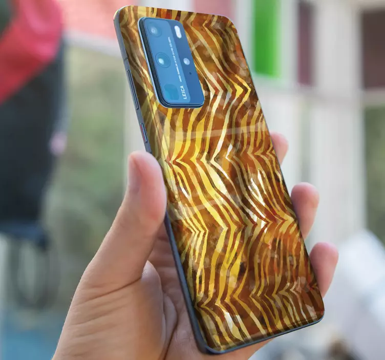 Zebra watercolor texture Huawei sticker - TenStickers