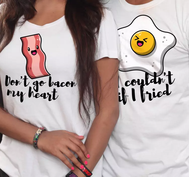 Bacon and Egg Song  Couple t shirts - TenStickers