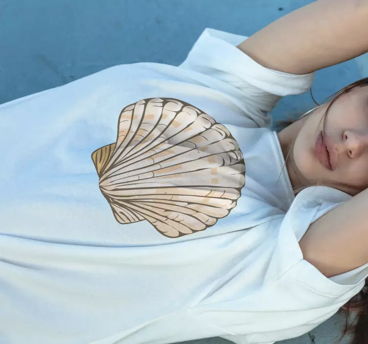 Beige Seashell custom t-shirt - TenStickers