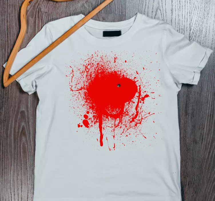 Bold Red Splatter t-shirt - TenStickers