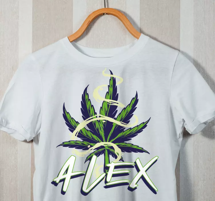 Cannabis illustration graffiti shirt - TenStickers