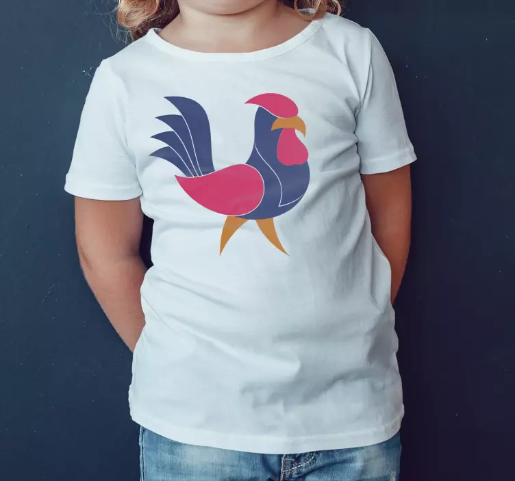 Colorful chicken design custom t-shirt - TenStickers