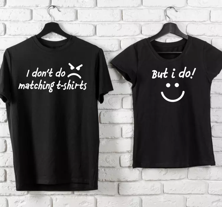 Compromising funny text  matching couple t shirt - TenStickers