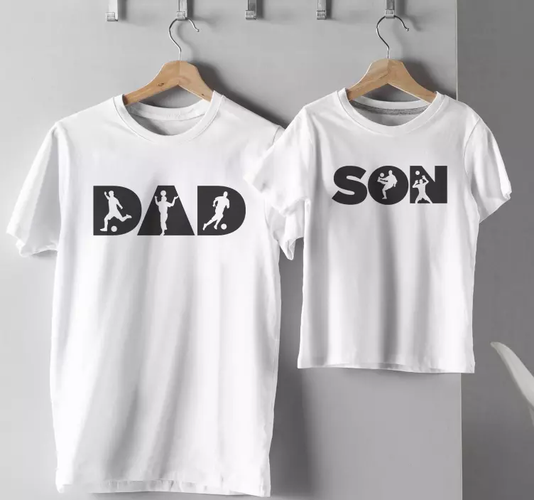 Dad and son footballers Father and son shirt - TenStickers
