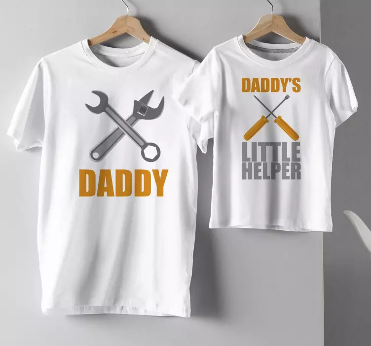 Daddy's little helper Father and son shirt - TenStickers