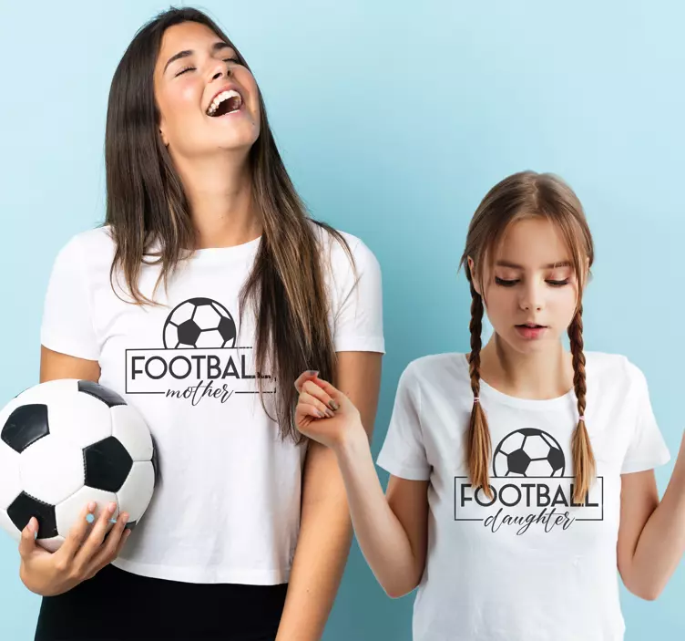Football mom and daughters shirt - TenStickers