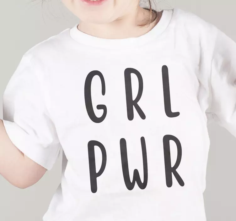 Girl power Kids t-shirt minimalistic - TenStickers