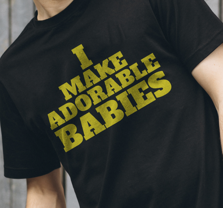 I make adorable babies couples tshirt - TenStickers
