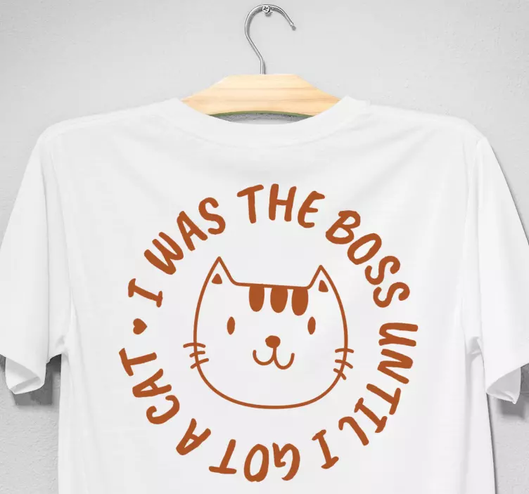 I was a boss funny quote custom t-shirt - TenStickers