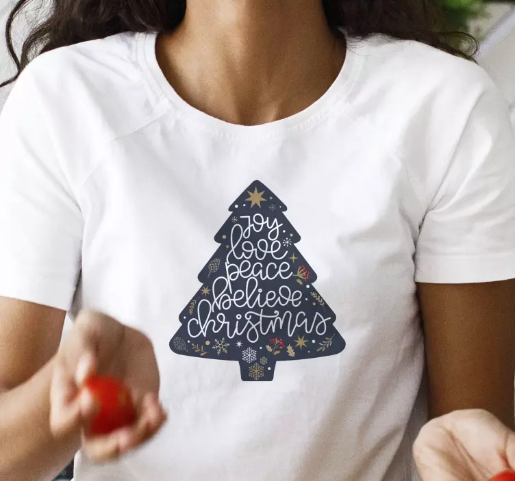 joy love christmas t-shirt Christmas shirt - TenStickers