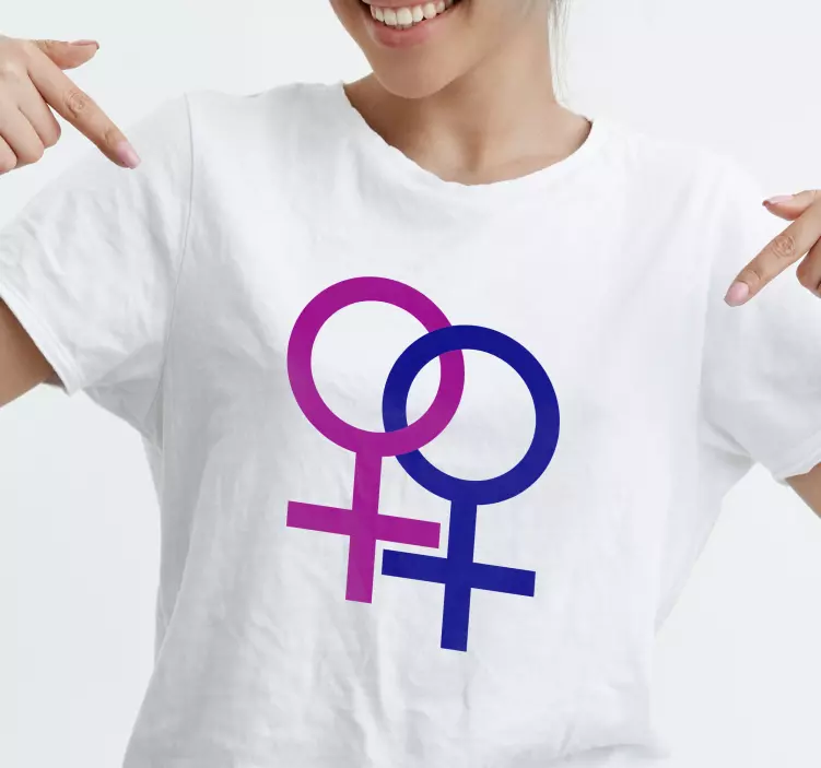 Lesbianism sign custom t-shirt - TenStickers