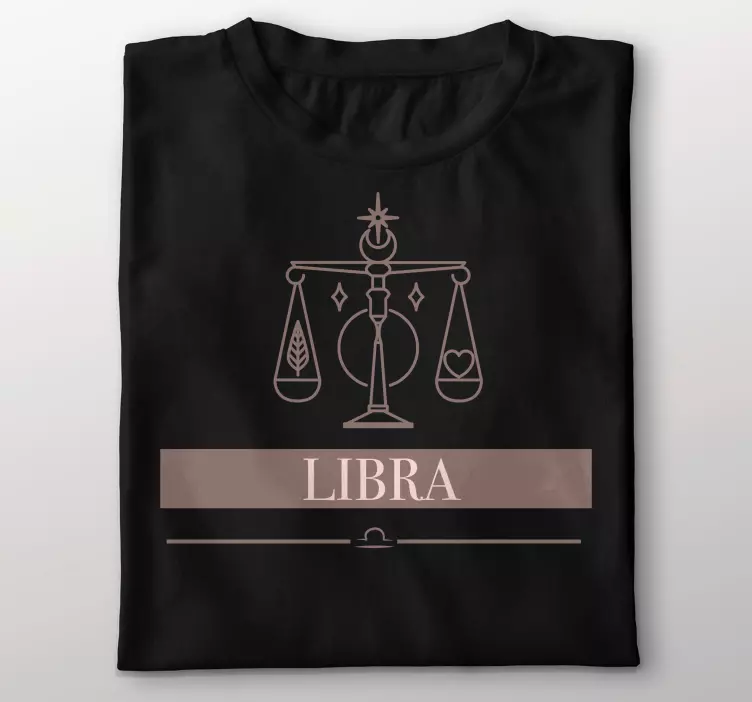 Libra pink card zodiac sign custom t-shirt - TenStickers