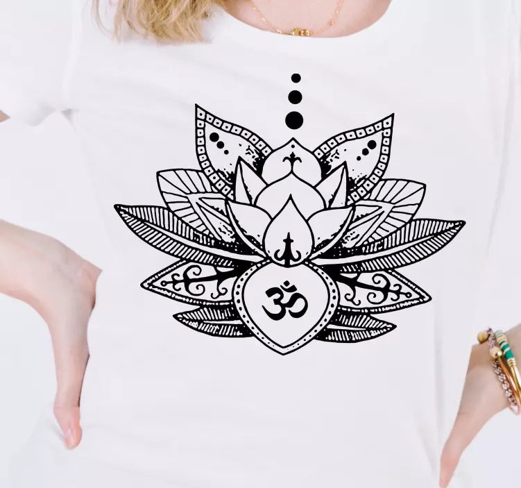 Lotus ornamental  custom t-shirt - TenStickers