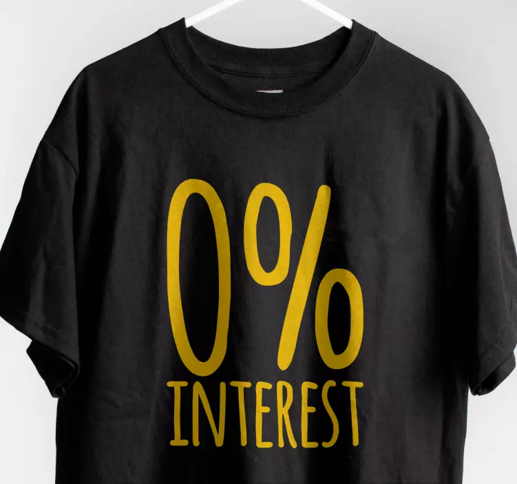 Not interested funny text  custom t-shirt - TenStickers