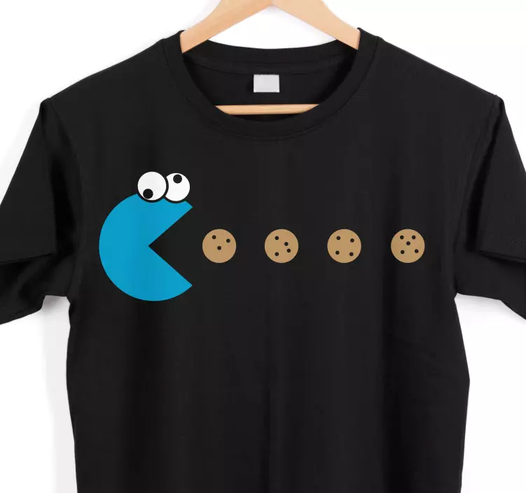 Pacman cookie monster custom t-shirt - TenStickers