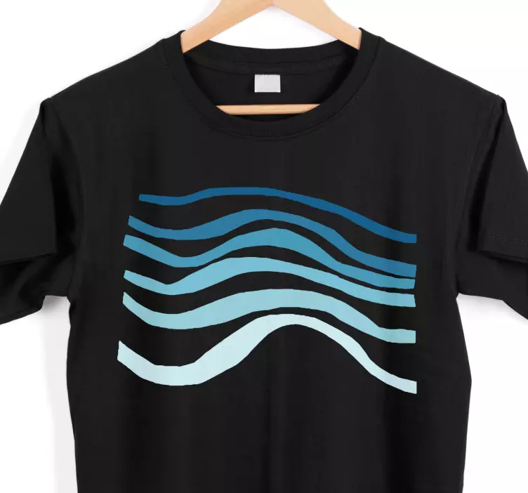 Pastel color waves custom t-shirt - TenStickers