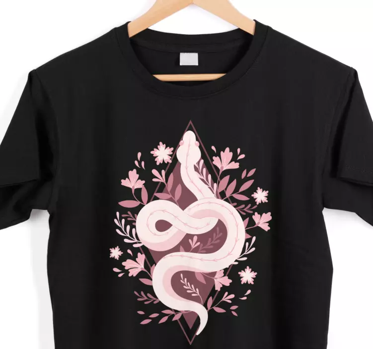 Pink snake illustration custom t-shirt - TenStickers