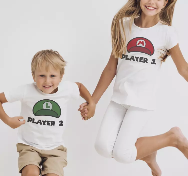 Player one and player two kinds t-shirt - TenStickers