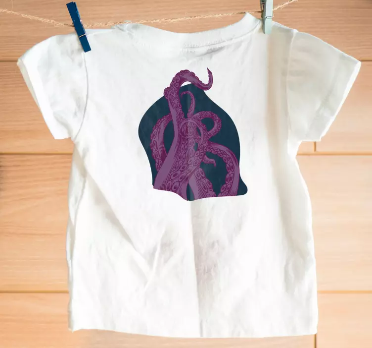 Purple octopus tentacle  Kids t-shirt - TenStickers