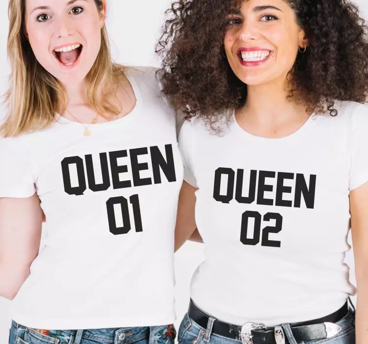 Queen one and queen two Couple t shirts - TenStickers