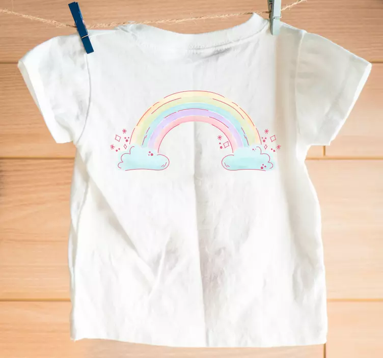 Rainbow over the clouds the heaven Baby shirt - TenStickers