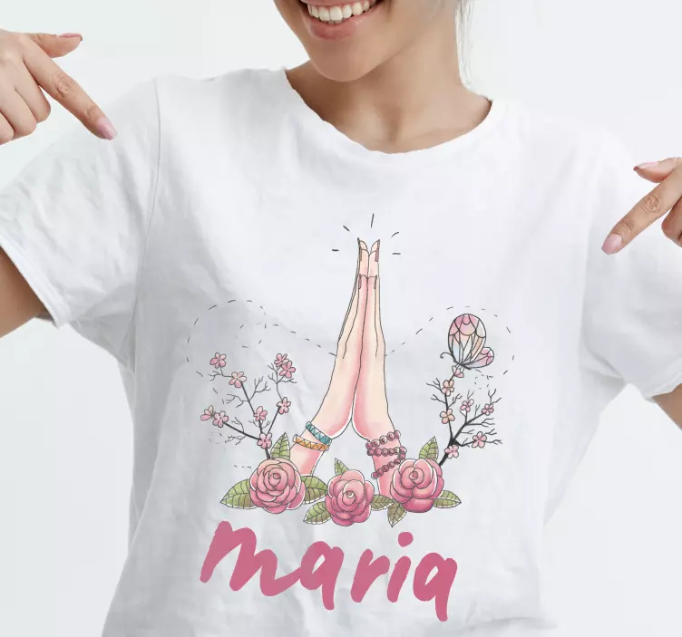 Rose Mandala with name custom t-shirt - TenStickers