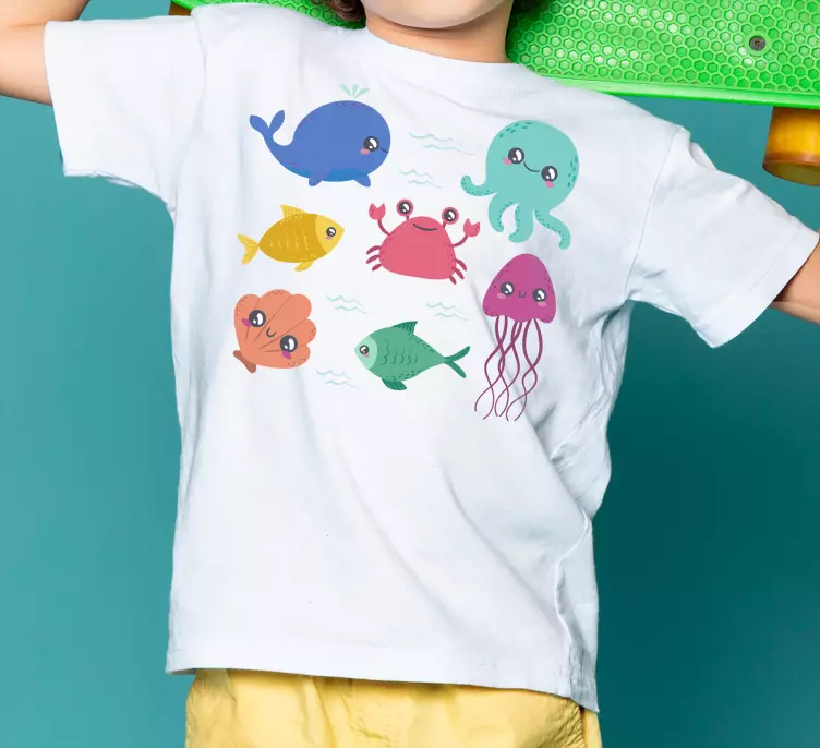 sealife animals collection Kids t-shirt - TenStickers
