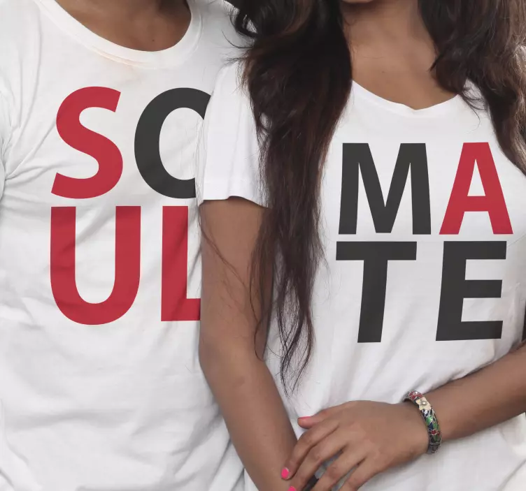 Soulmate Heart Couple t shirts - TenStickers