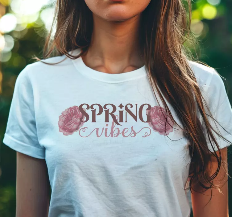 spring vibes custom t-shirt - TenStickers