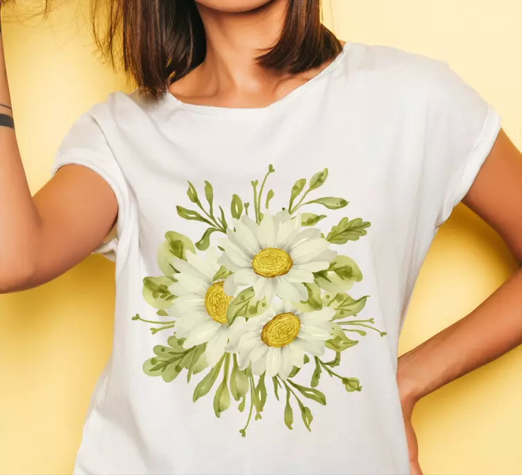 Three daisies custom t-shirt - TenStickers