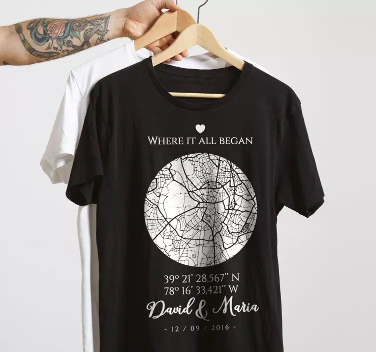 Where it all began couple t shirts - TenStickers