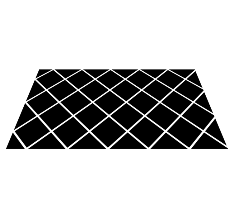 Modern geometric lines black vinyl rug - TenStickers
