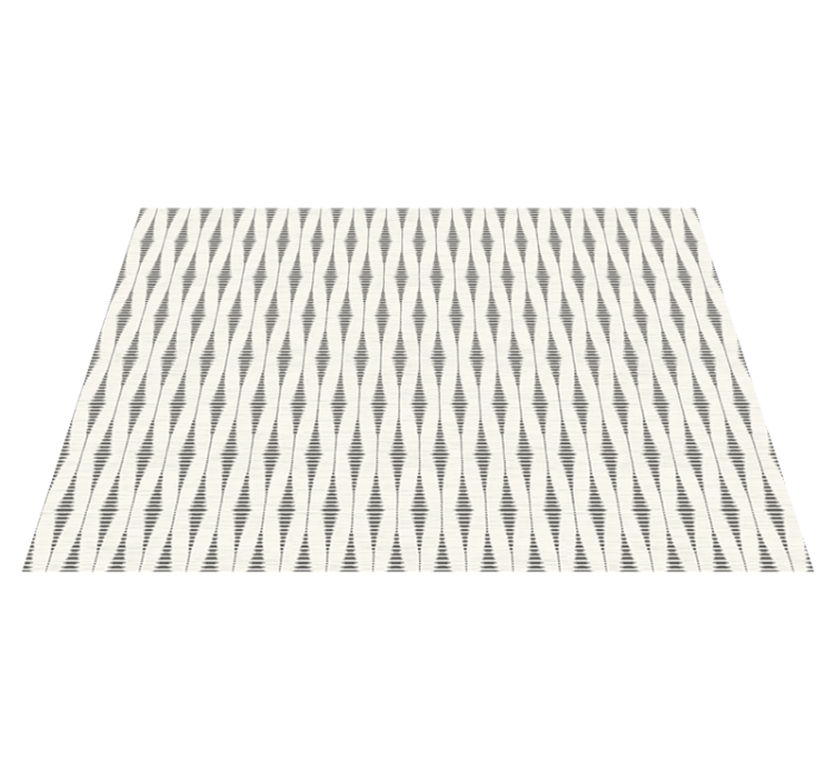 "Rabaul Ikat" grey and beige modern vinyl rug - TenStickers