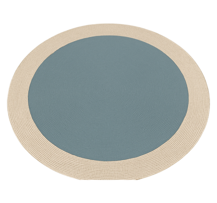 Two-tone round design outdoor vinyl rug - TenStickers