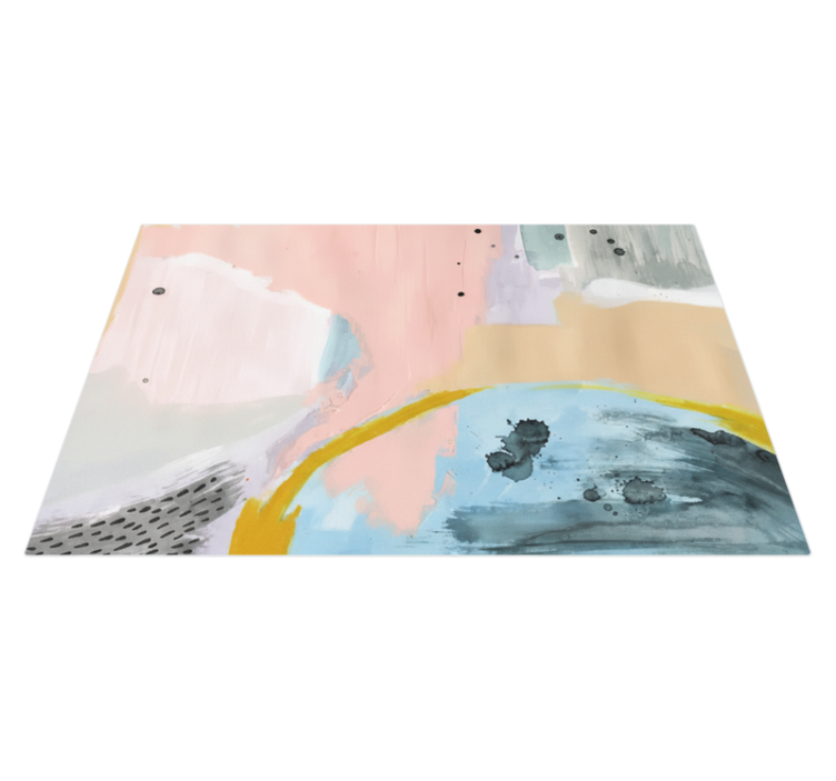 Living room vinyl rug colorful art - TenStickers