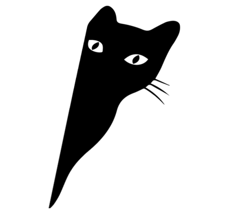 Glancing cat animal vinyl rug - TenStickers