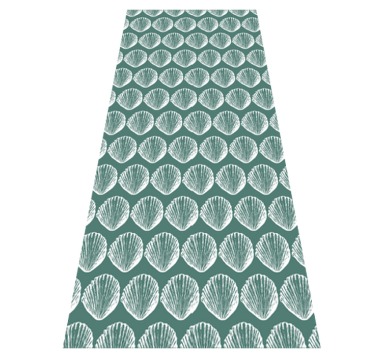 Animal vinyl rug with retro seashell pattern - TenStickers