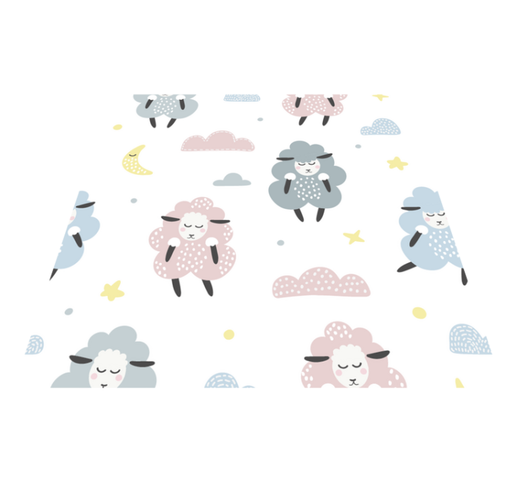 Animal vinyl rug with sheep design for kids - TenStickers