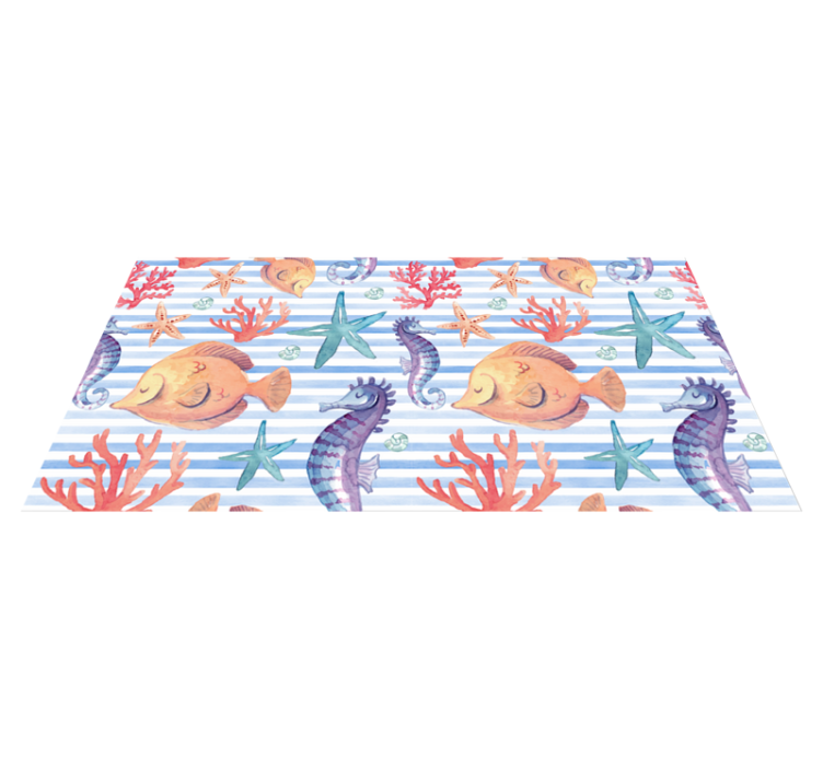 Animal vinyl rug ocean life design - TenStickers