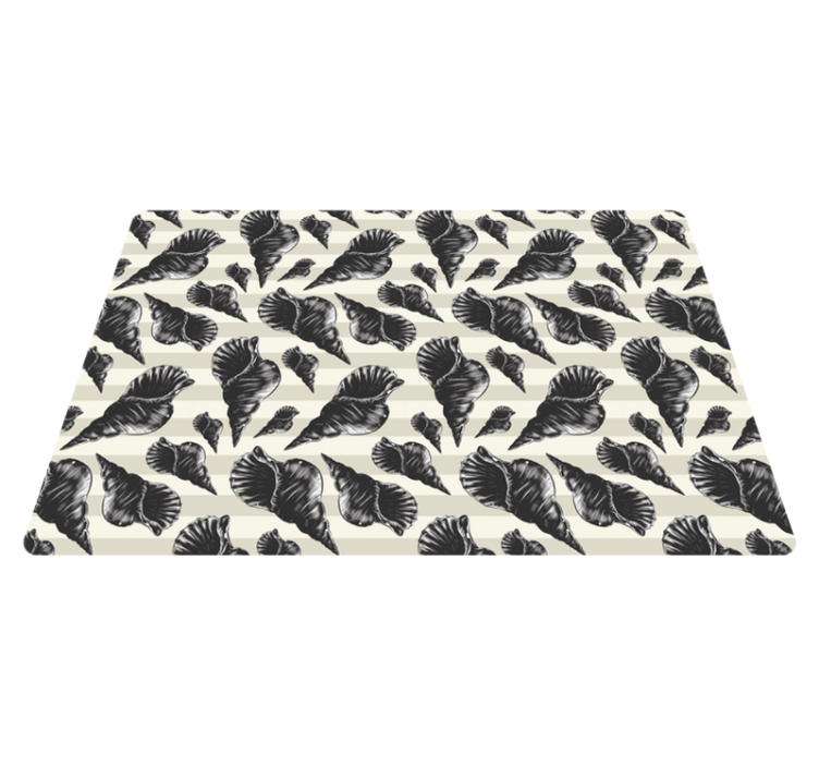 Animal vinyl rug hand-drawn vintage seashell - TenStickers
